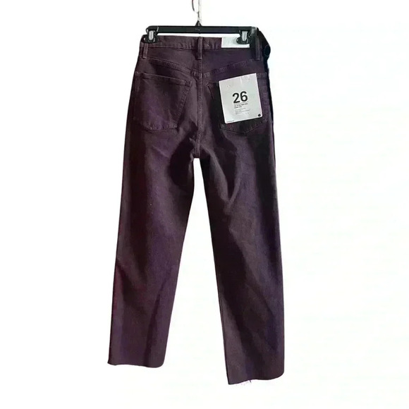 NEW Re/Done Jeans 70s Ultra High Rise Stove Pipe Washed Plum - Picture 12 of 13